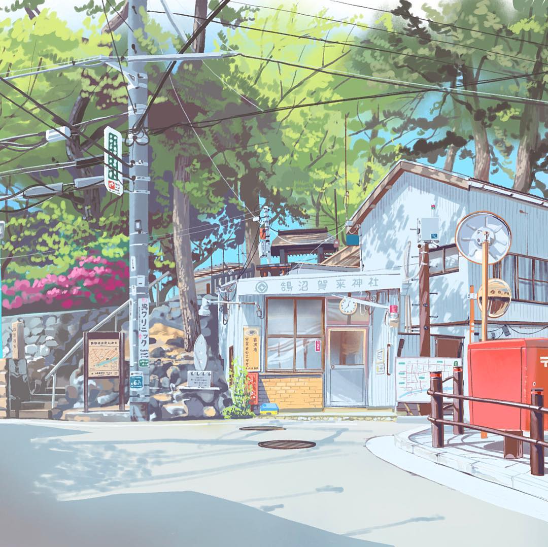 外国人「拿水彩描绘日本街道」美得如电影 离乡背井